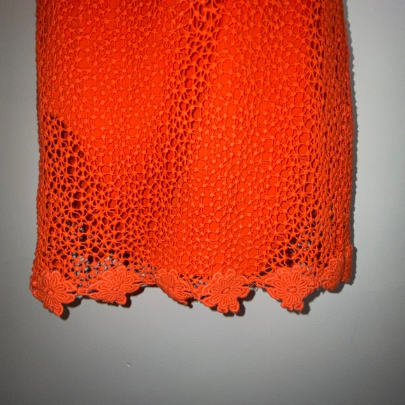 Topshop Boho orange crochet dress - Picture 6 of 6